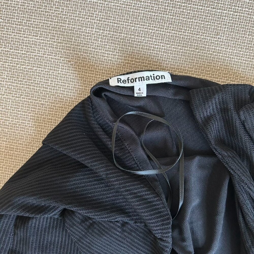 NWT Reformation Sophie Knit Top Sz4 Black - Picture 6 of 9